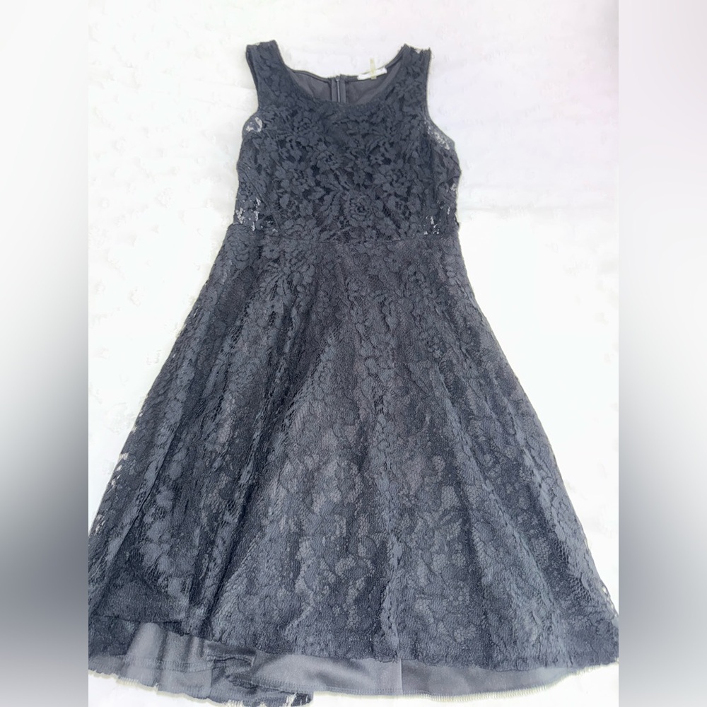 Soprano Charcoal Lace Kids Dress